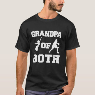 Grandpa Of Both Funny Basketball and Dance Grandpa T-Shirt