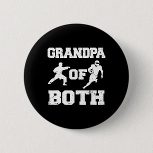 Grandpa Of Both Funny Footll And Karate Grandpa  2 Inch Round Button