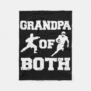 Grandpa Of Both Funny Footll And Karate Grandpa Fleece Blanket