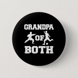 Grandpa Of Both Funny Soccer And Karate Grandpa 2 Inch Round Button