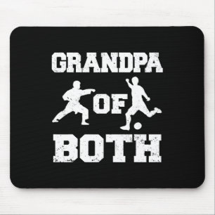 Grandpa Of Both Funny Soccer And Karate Grandpa  Mouse Pad
