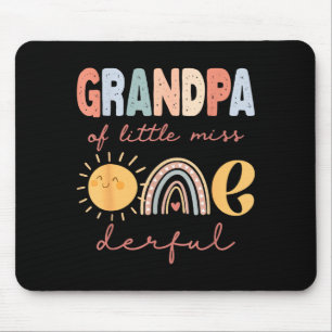 Grandpa Of Little Miss Onederful First Birthday Bo Mouse Pad