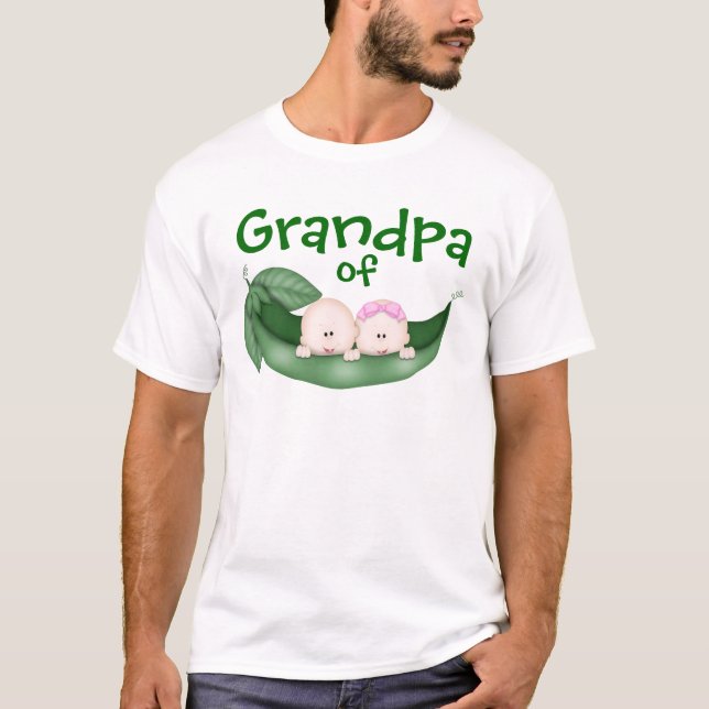 Grandpa of Mixed Twins T-Shirt (Front)
