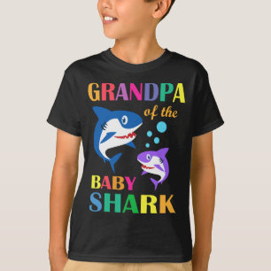 Grandpa Of The Baby Birthday Shark Grandpa Shark C T-Shirt