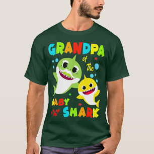 Grandpa Of The Baby Shark Birthday Grandpa Shark T-Shirt