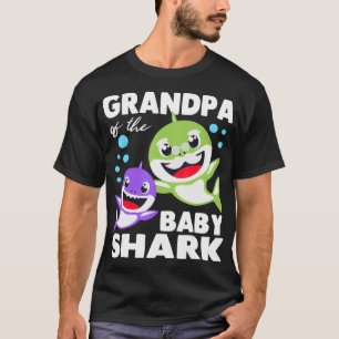 Grandpa Of The Baby Shark Birthday Grandpa Shark T-Shirt