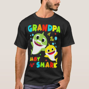 Grandpa Of The Baby Shark Birthday Grandpa Shark T T-Shirt