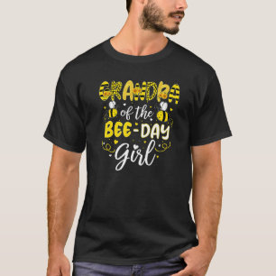 Grandpa Of The Bee Day Girl Cute 1st Birthday Swe T-Shirt