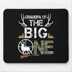 Grandpa Of The Big One Birthday Boy Deer Hunter Ca Mouse Pad