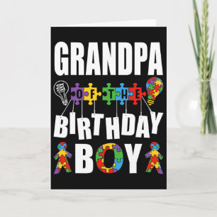 Grandpa Of The Birthday Boy Autism Awareness Celeb Card