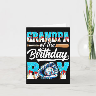 Grandpa of The Birthday Boy Baseball Ice Cream Card