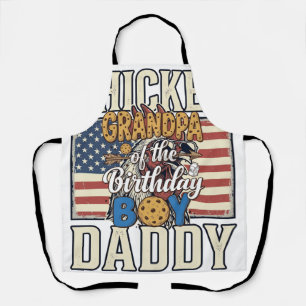 Grandpa of the Birthday Boy Cookie Milk Shirt Desi Apron
