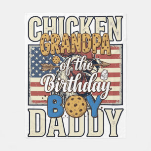 Grandpa of the Birthday Boy Cookie Milk Shirt Desi Fleece Blanket