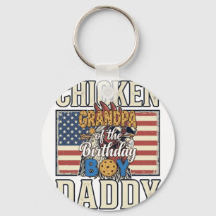 Grandpa of the Birthday Boy Cookie Milk Shirt Desi Keychain