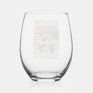 Grandpa of the Birthday Boy Cookie Milk Shirt Desi Stemless Wine Glass