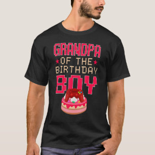 Grandpa of The Birthday Boy Gamepad Matching Famil T-Shirt
