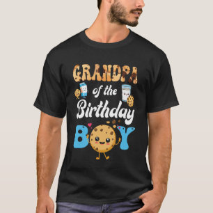 Grandpa Of The Birthday Boy Milk And Cookies 1st B T-Shirt