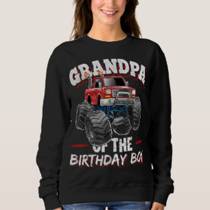 Grandpa of the Birthday Boy Monster Truck Birthday Sweatshirt