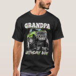 Grandpa of the Birthday Boy Monster Truck Birthday T-Shirt<br><div class="desc">Grandpa of the Birthday Boy Monster Truck Birthday Party T Shirt</div>