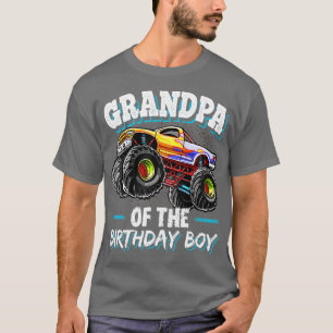 Grandpa of the Birthday Boy Monster Truck Birthday T-Shirt
