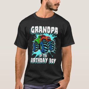 Grandpa Of The Birthday Boy Monster Truck Birthday T-Shirt
