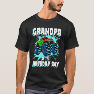 Grandpa Of The Birthday Boy Monster Truck Birthday T-Shirt