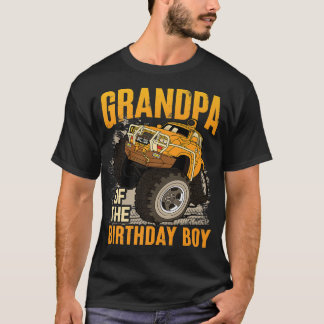 Grandpa of the Birthday Boy Monster Truck Birthday T-Shirt
