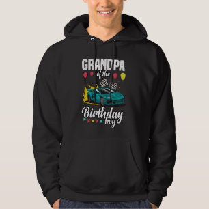 Grandpa of The Birthday Boy Racing Car Hoodie