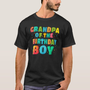 Grandpa Of The Birthday Boy  Rex Dinosaur Papa 3rd T-Shirt