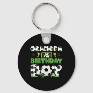 Grandpa Of The Birthday Boy Soccer Group Family Ma Keychain