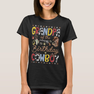 Grandpa of The Birthday Cowboy Western Rodeo Grand T-Shirt