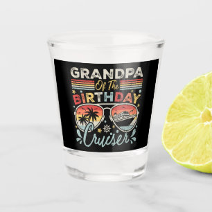 Grandpa of the Birthday Cruiser Vacation Shot Glass