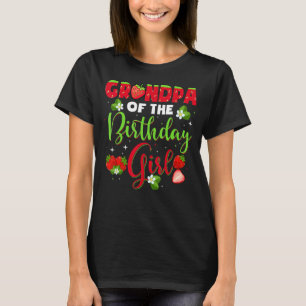 Grandpa Of The Birthday For Girl Kids Flowers Stra T-Shirt