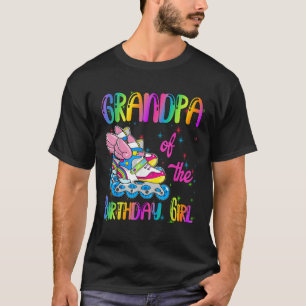 Grandpa of the Birthday girl Rolling skate Family  T-Shirt