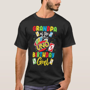 Grandpa of the Birthday Girl Uno Daddy Papa Fath T-Shirt