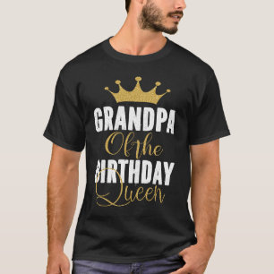 Grandpa Of The Birthday Queen Girls Bday Party Fo T-Shirt