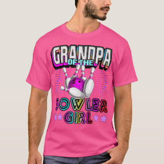 Grandpa Of The Bowler Girl Matching Family Bowling T-Shirt