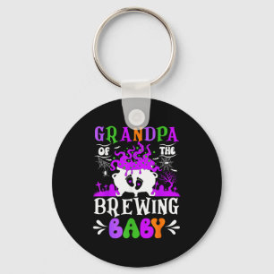 Grandpa Of The Brewing Baby Grandpa To Be Hallowee Keychain