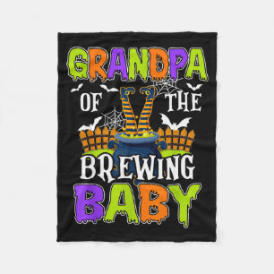 Grandpa Of The Brewing Baby Halloween Witch Baby F Fleece Blanket