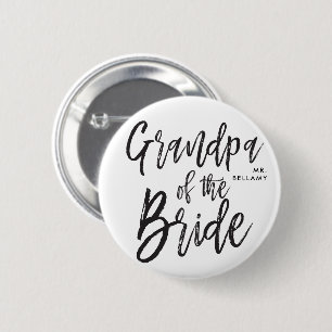 Grandpa of the Bride   Script Wedding 2 Inch Round Button