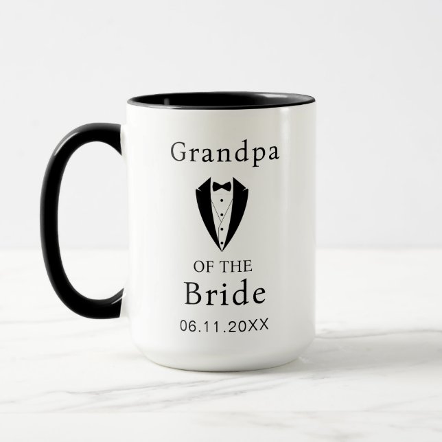 Grandpa of the Bride Thank You Wedding Grandfather Mug (Left)