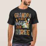 Grandpa Of The Wild And Three 3rd Birthday Boy Saf T-Shirt<br><div class="desc">Grandpa Of The Wild And Three 3rd Birthday Boy Safari Truck</div>