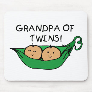 Grandpa of Twins Pod Mouse Pad