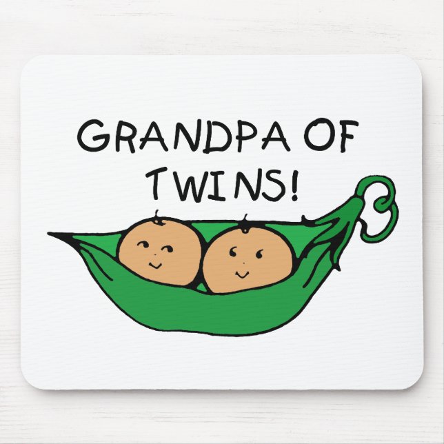 Grandpa of Twins Pod Mouse Pad (Front)