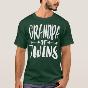 Grandpa Of Twins  Twins Announcement Gift T-Shirt