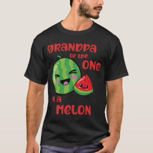 Grandpa One in a Melon Birthday Watermelon Theme B T-Shirt