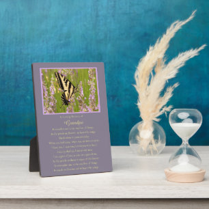Grandpa or Grandfather Memorial Plaque