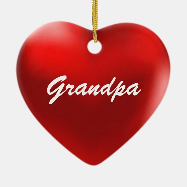 Grandpa Ornament Heart (Front)