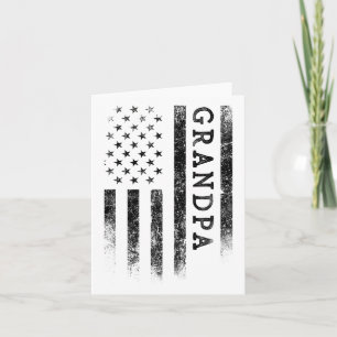 Grandpa Patriotic American Usa Flag Father's Day G Card
