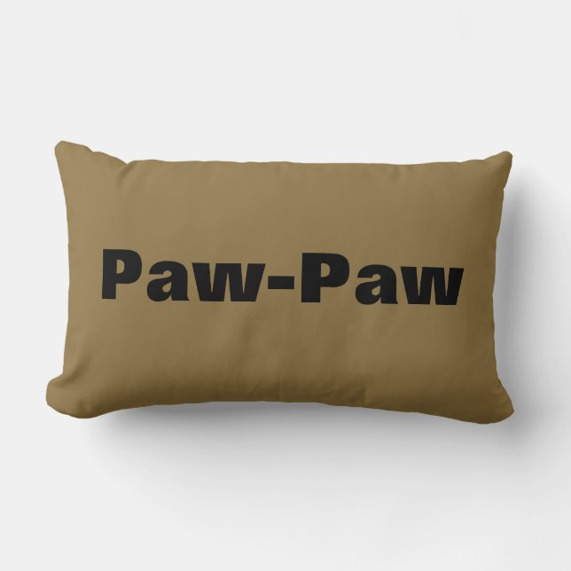 Grandpa - Paw-Paw Custom Lumbar Pillow (Front)